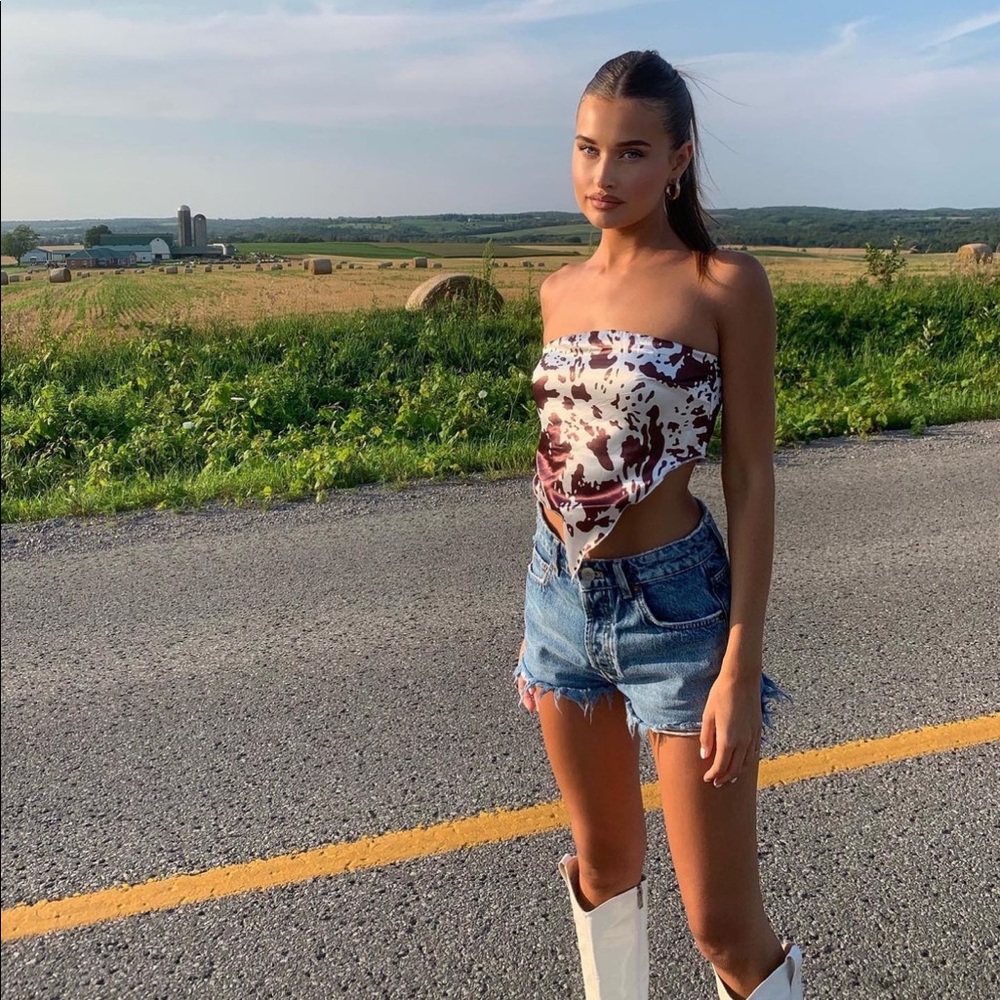 Superdown tori strapless top